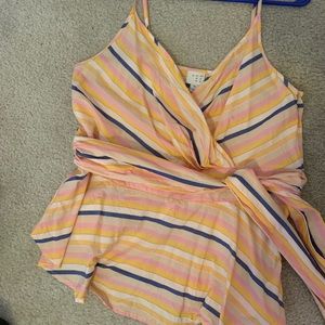 Strappy tank top.